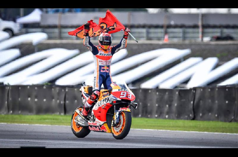 Maacuterquez logroacute su octavo Mundial de motociclismo en el GP de Tailandia