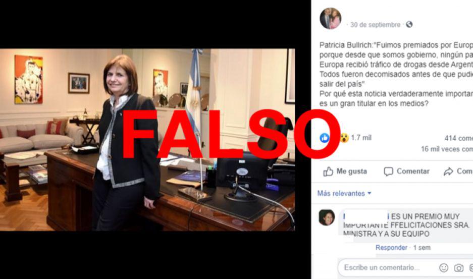 Patricia Bullrich ministra de Seguridad de la Nación