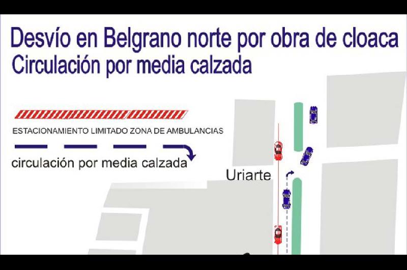 Atencioacuten- este mieacutercoles realizaraacuten desviacuteo en Belgrano Norte por la obra de la cloaca maacutexima