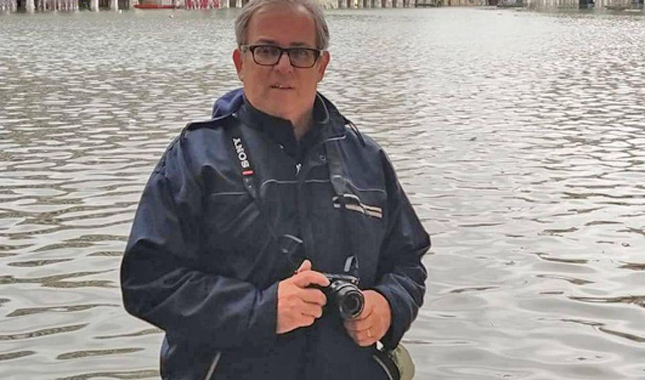 Rodolfo Gigli se encontró con la mítica Venecia
bajo el agua en su visita a Italia