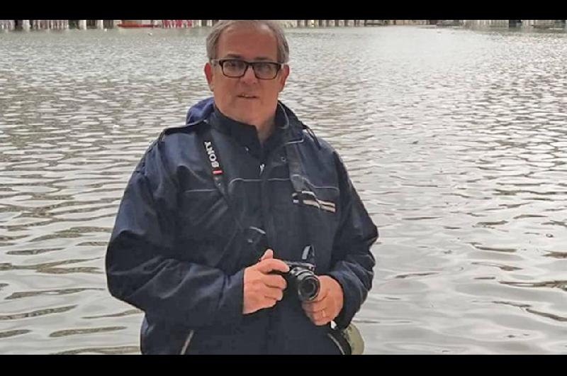 Rodolfo Gigli se encontró con la mítica Venecia
bajo el agua en su visita a Italia