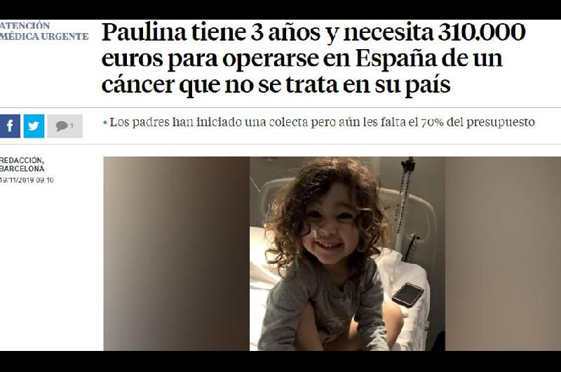 Importante diario de Espantildea se hizo eco de la salud de Paulina Flores Oberlander