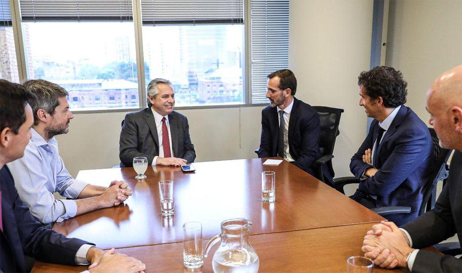 El presidente electo recibió a los empresarios de la cadena de supermercados Carrefour