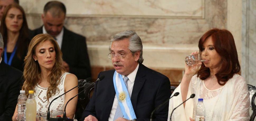 Alberto Fern�ndez junto a Cristina Kirchner y Claudia de Zamora