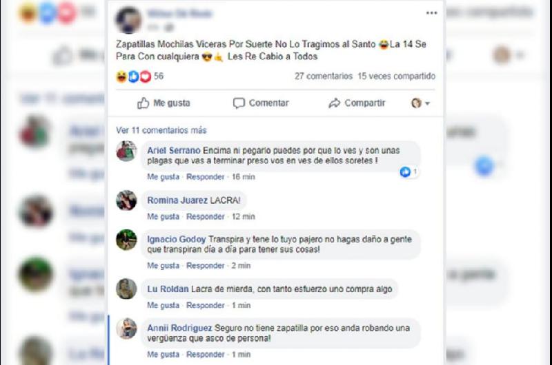 ldquoPor suerte no lo trajimos al Santordquo el posteo de un joven ladroacuten que causoacute furia en las redes sociales