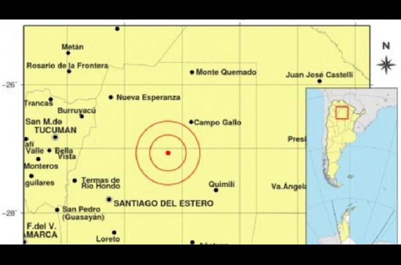 El noreste de Santiago del Estero fue sacudido por un temblor de 61