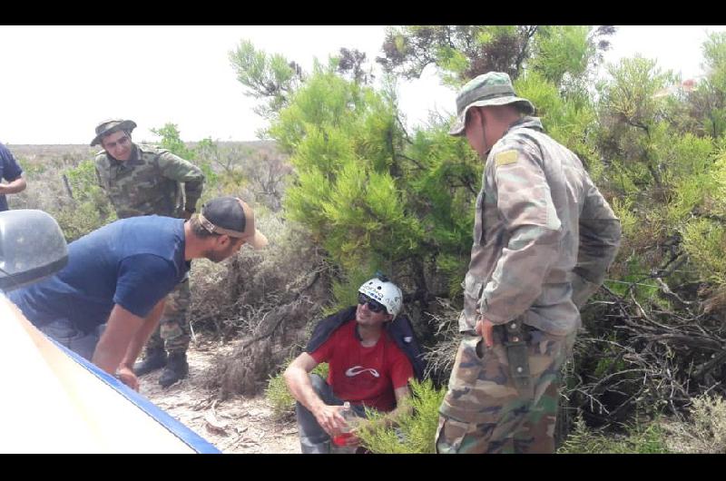 El parapentista fue encontrado sano y salvo aunque deshidratado Foto- Gentileza El Ancasti