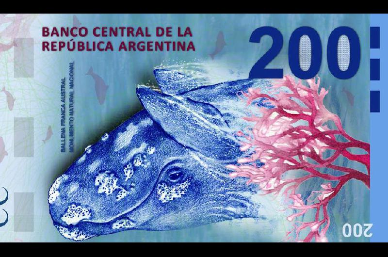 La ballena franca se sumó a los billetes en 2016