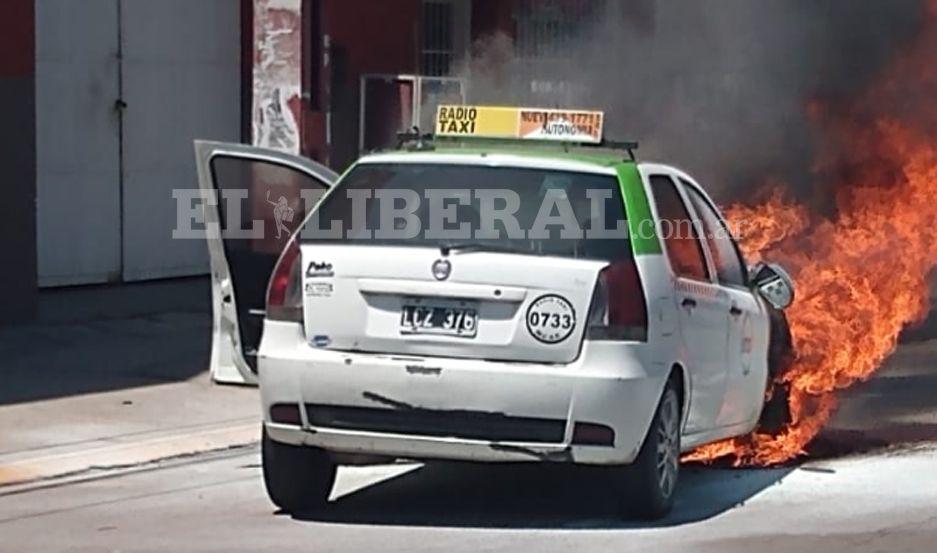 Nuevas e impactantes imaacutegenes del remiacutes que se prendioacute fuego sobre calle Rivadavia