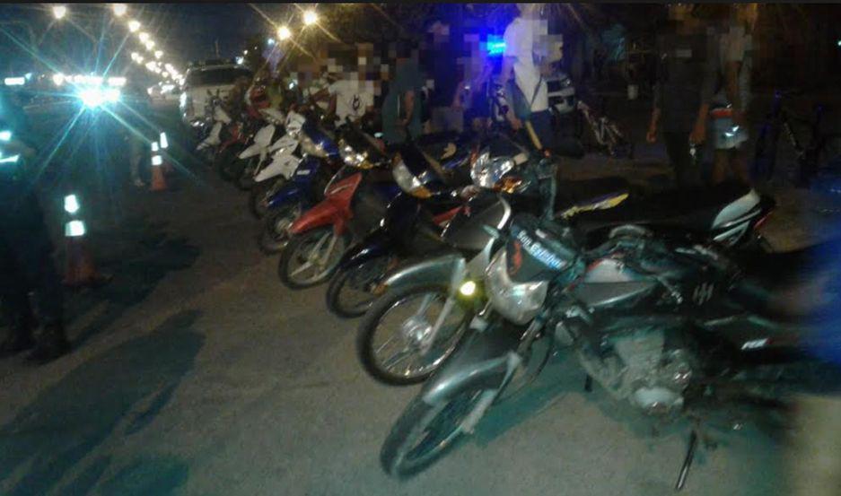 Las motos secuestradas