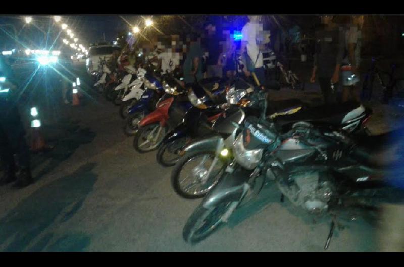 Las motos secuestradas