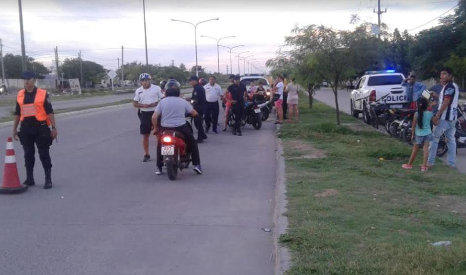 Siguen los controles de traacutensito- retuvieron 20 motos por conductores sin casco