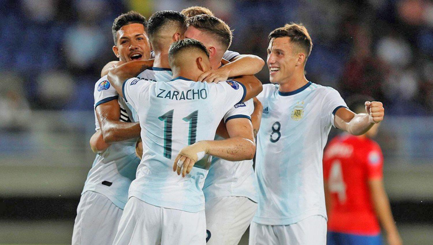 VICTORIA El seleccionado argentino fue un poco m�s que Chile por ello se quedó con un cómodo triunfo
