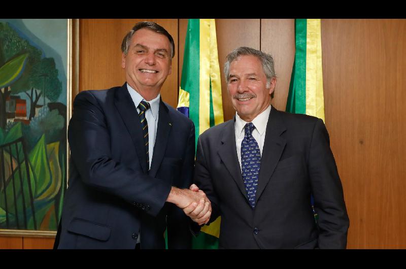 El canciller Sol� junto al presidente de Brasil Jair Bolsonaro