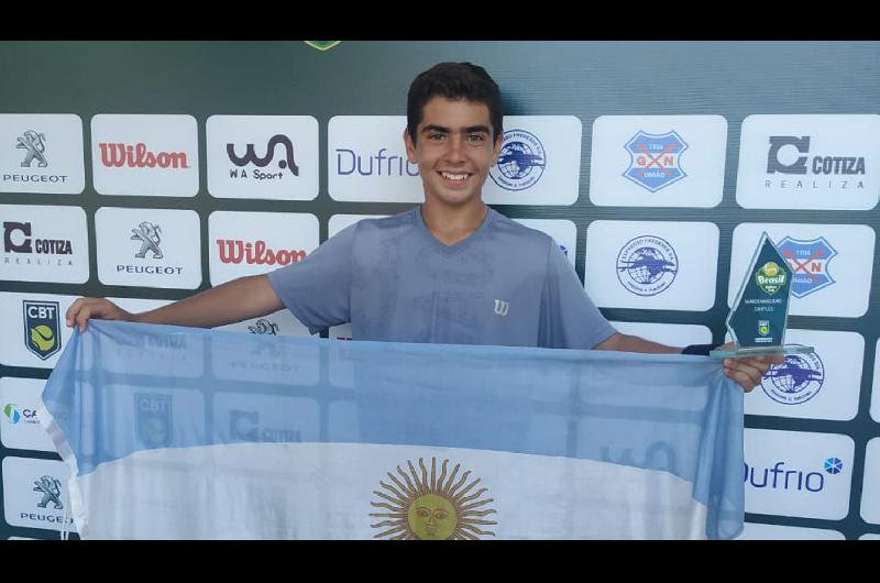 CALIDAD Lucca Guercio con 14 años es el actual número uno del país y de Sudamérica en tenis y quiere llegar al mundial con la selección juvenil
