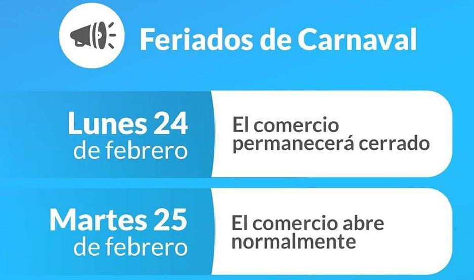 El comercio  abriraacute el martes 25 pese al feriado  de carnaval