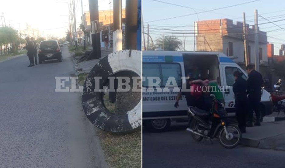 Una joven de 24 antildeos resultoacute herida en un fuerte choque de moto y auto