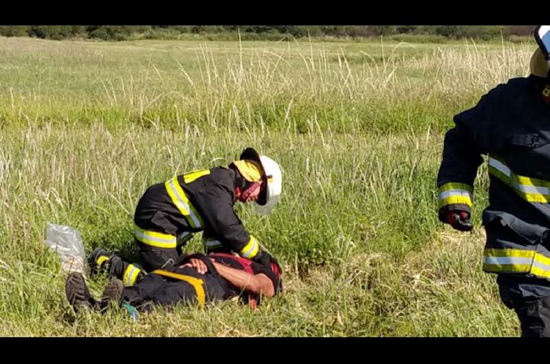 Un simulacro de incendio en el aeropuerto contoacute con la participacioacuten de varias fuerzas