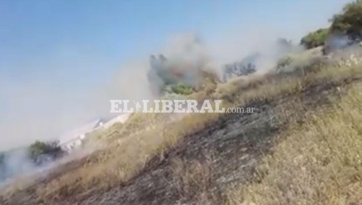 El fuego se desató en la zona rural del paraje conocido como Puesto de Beltr�n