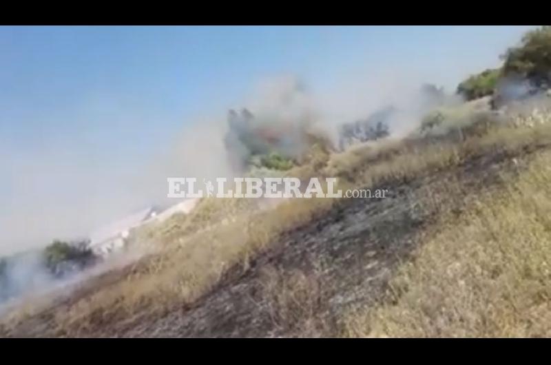 El fuego se desató en la zona rural del paraje conocido como Puesto de Beltr�n