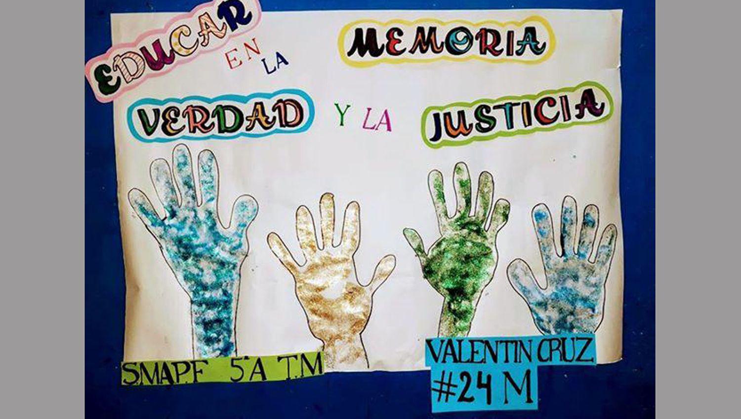 ldquoActo conmemorativo virtualrdquo de alumnos santiaguentildeos por el Diacutea Nacional por la Verdad y la Justicia