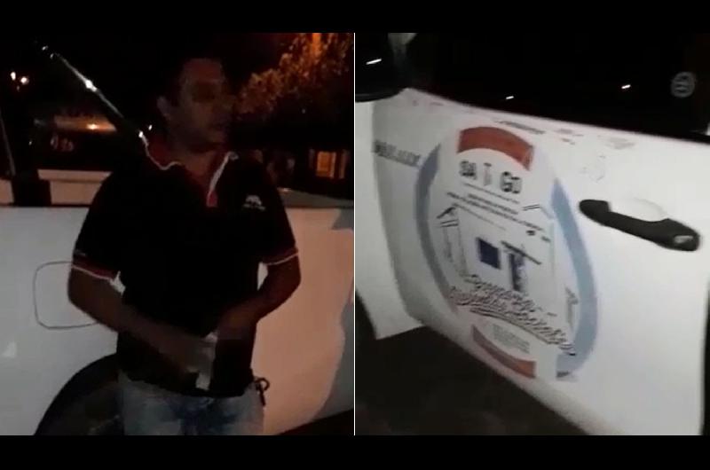 VIDEO  Asiacute atraparon a un empleado puacuteblico que violoacute el aislamiento y se conduciacutea en un vehiacuteculo oficial