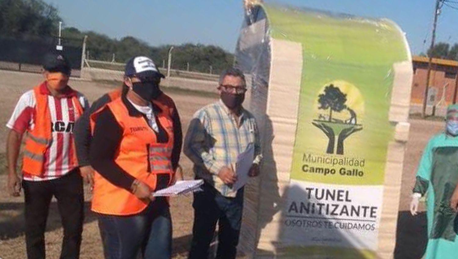 Campo Gallo- instalan cabinas de desinfeccioacuten contra el Covid 19 en los principales accesos