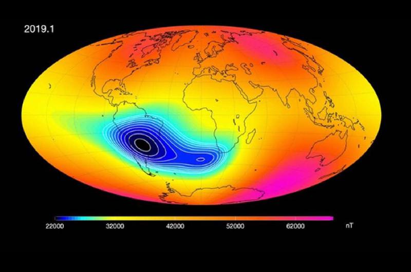 VIDEO  El campo magneacutetico de la Tierra se debilita gradualmente