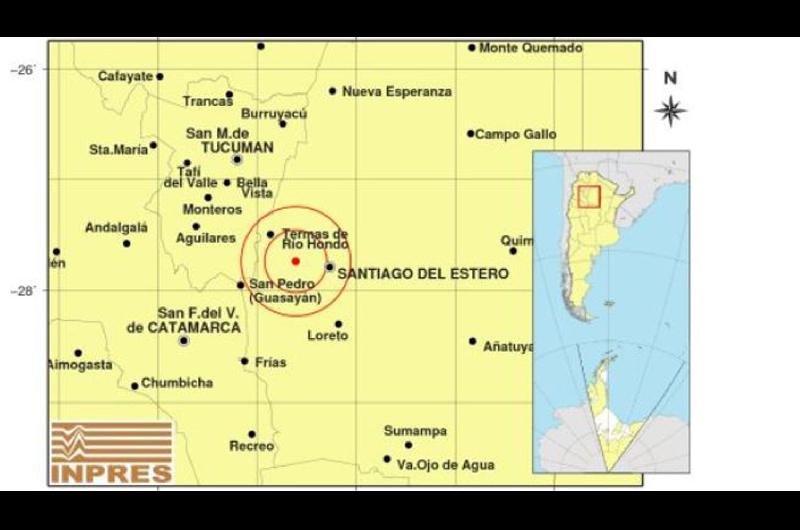 Un fuerte temblor sacudioacute a Santiago del Estero