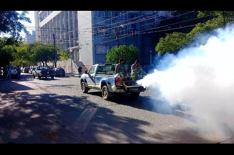 Trabajadores municipales fumigaron una vez maacutes el barrio Alberdi