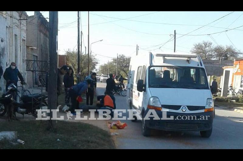 Antildeatuya- joven herido de consideracioacuten tras choque entre una moto y un auto