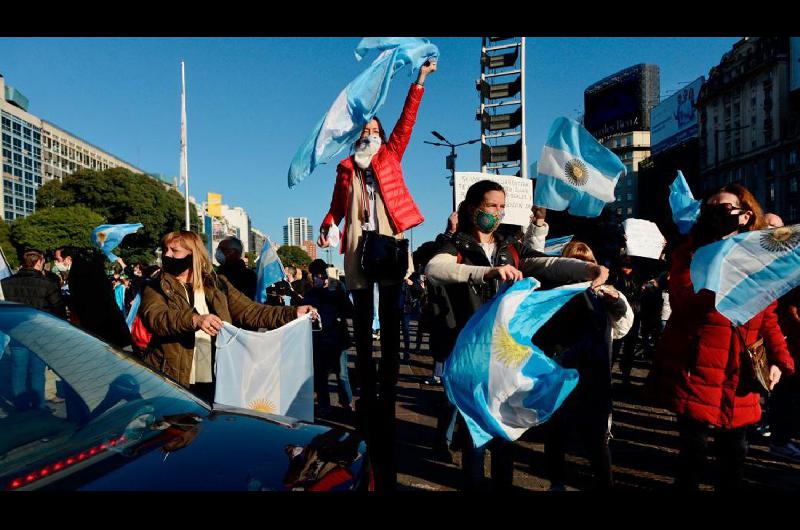 Banderazo en el Obelisco y en distintos lugares del paiacutes