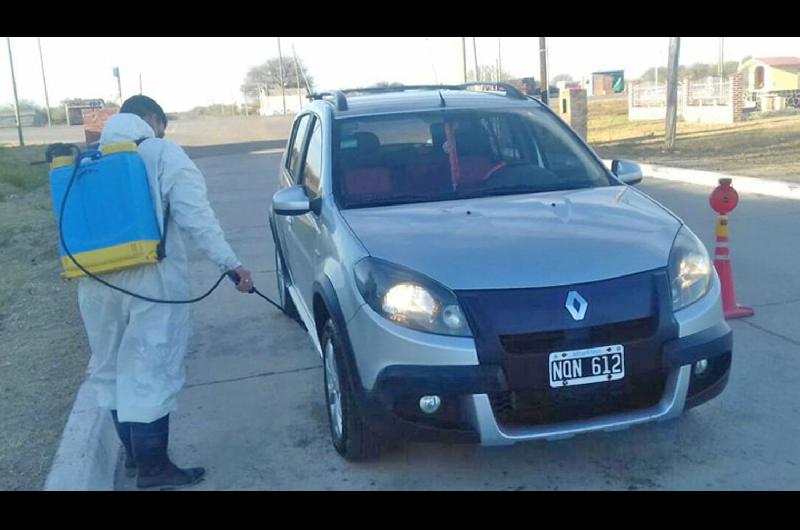 Este puesto de control est� ubicado frente a las instalaciones del estadio Club Atlético Laprida
