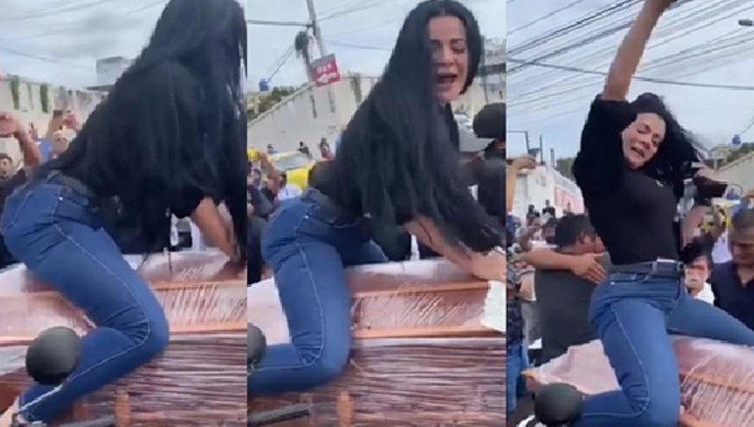 VIDEO- furioso perreo de una viuda en el atauacuted del esposo