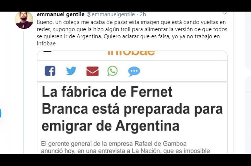 Ex periodista de Infobae desmiente una fake news contra el Gobierno nacional