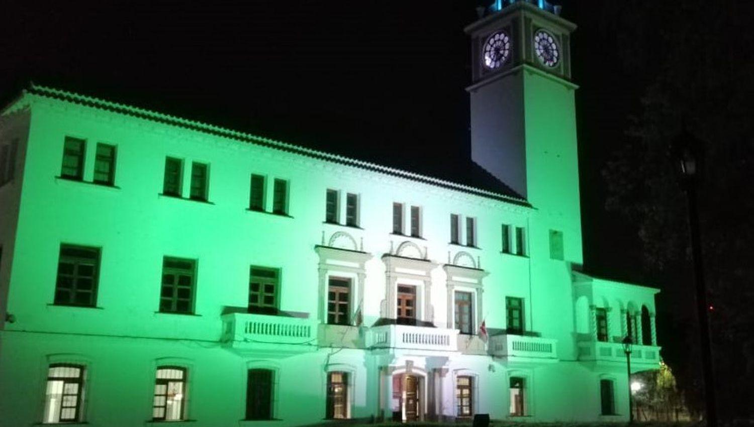 Casa de Gobierno iluminada por el Diacutea Mundial de la Artritis Reumatoidea