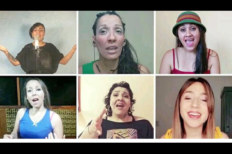 Las Mullieris se unieron a otras tres voces las de Mariana Baraj Eugenia Mur y Nancy Pedro