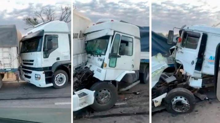 San Pedro de Guasayaacuten- Un herido por choque en cadena de cinco camiones