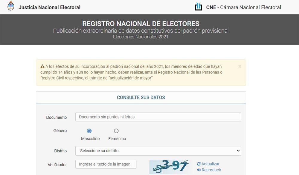 Ya estaacute disponible el padroacuten electoral 2021- coacutemo realizar reclamos y observaciones