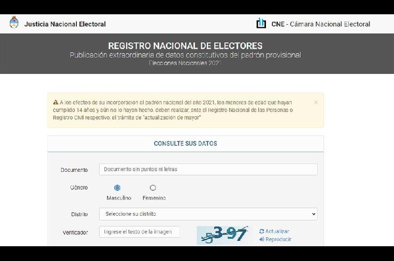 Ya estaacute disponible el padroacuten electoral 2021- coacutemo realizar reclamos y observaciones