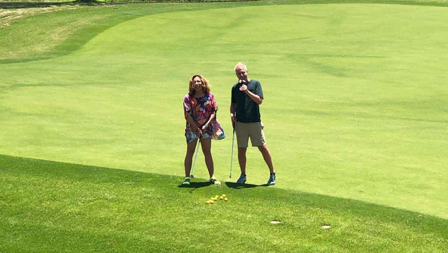 M�s temprano Marley y Lizy recorrieron el Termas de Río Hondo Golf Club grabando parte de su programa