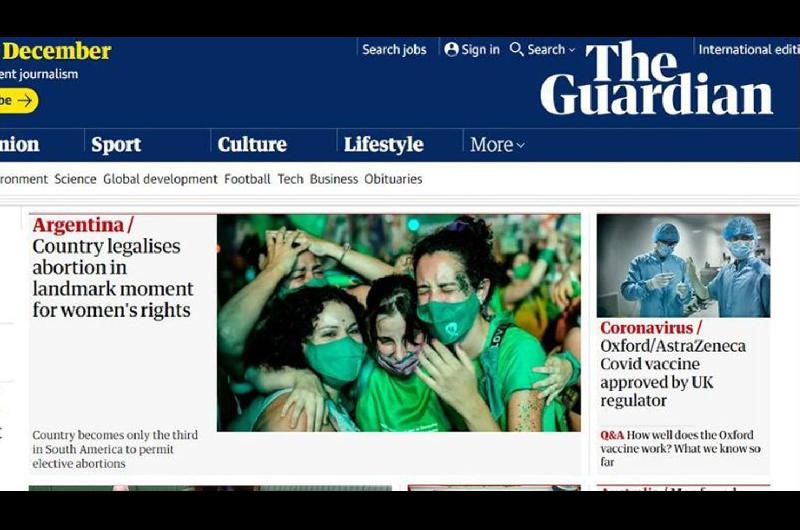 Los medios del mundo reflejan la histoacuterica aprobacioacuten del proyecto del aborto