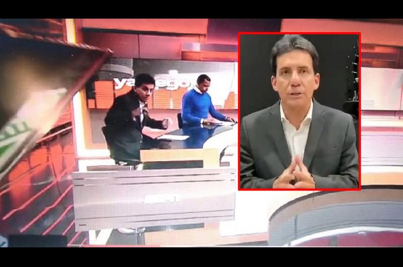 VIDEO  Periodista es aplastado por una pantalla gigante en un programa en directo