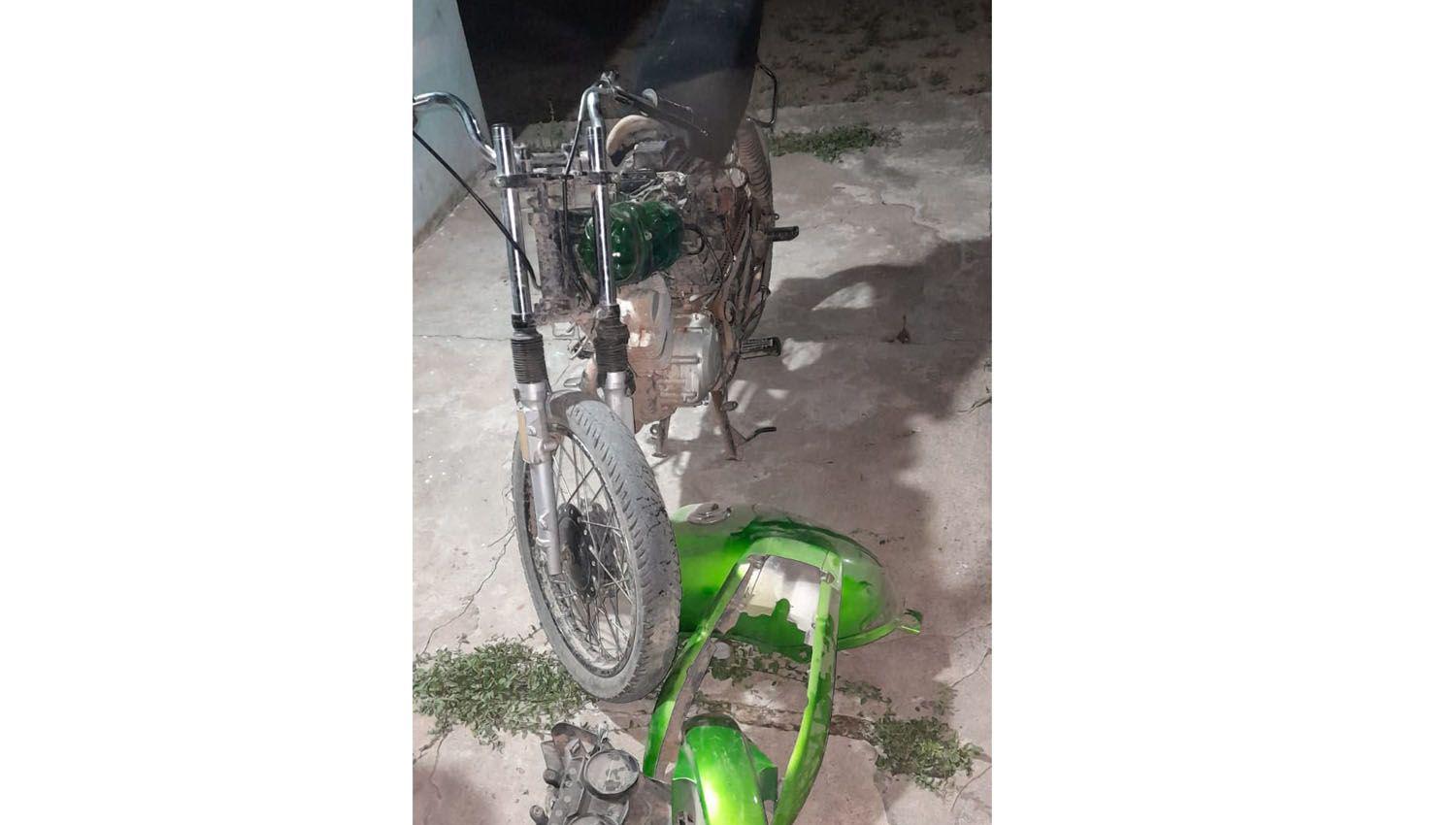 Recuperan una moto robada que era conducida por un menor