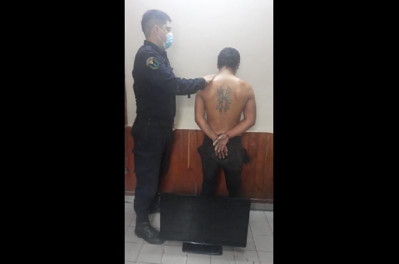 Detienen a un joven por el robo de un televisor en el barrio Juan Felipe Ibarra