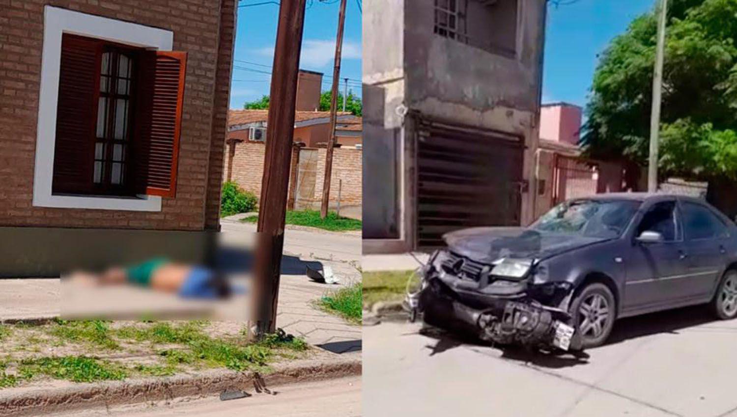 Murioacute uno de los motochorros que fueron arrollados por un auto cuando huiacutean tras un atraco