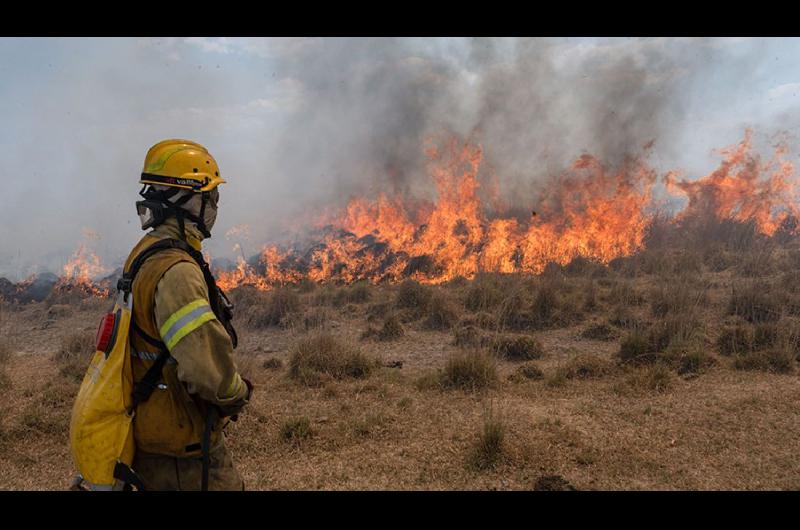 Ojo de Agua- bomberos sofocaron un incendio forestal