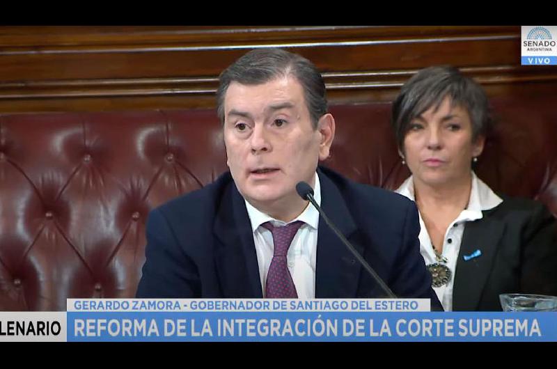 El gobernador Zamora expuso su punto de vista sobre la reforma de la Corte Suprema