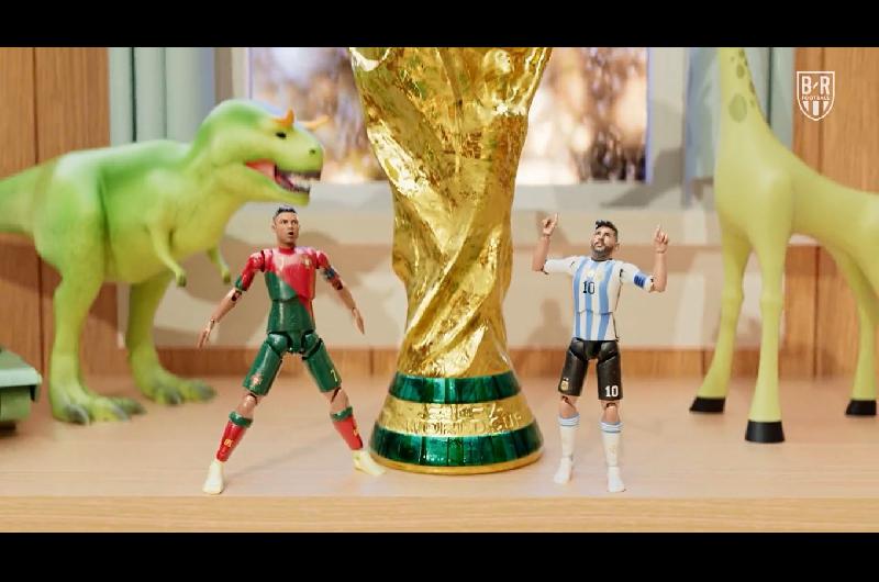 VIDEO  El Mundial Qatar 2022 en versioacuten Toy Story con Messi y Cristiano en muntildeequitos