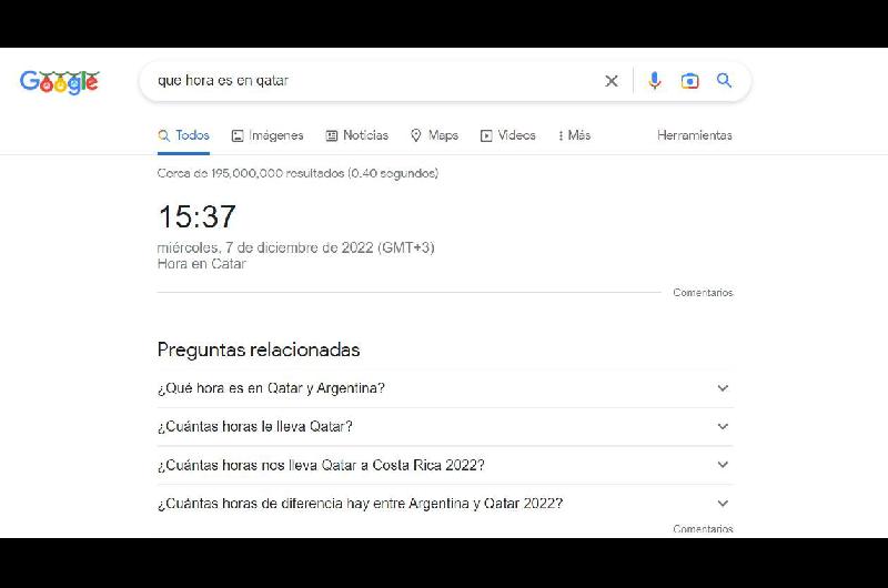 iquestQueacute hora es en Qatar y iquestCoacutemo hacer el censo digital las preguntas que maacutes buscaron los argentinos